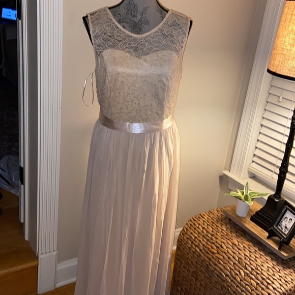 BeryLove  Long Floral Lace Bridesmaid Dress A-line Swing Formal Party Dress new - Picture 7 of 8